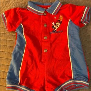 Vintage Disney Mickey Baseball Romper – Size 3-6M – Hong Kong Tag